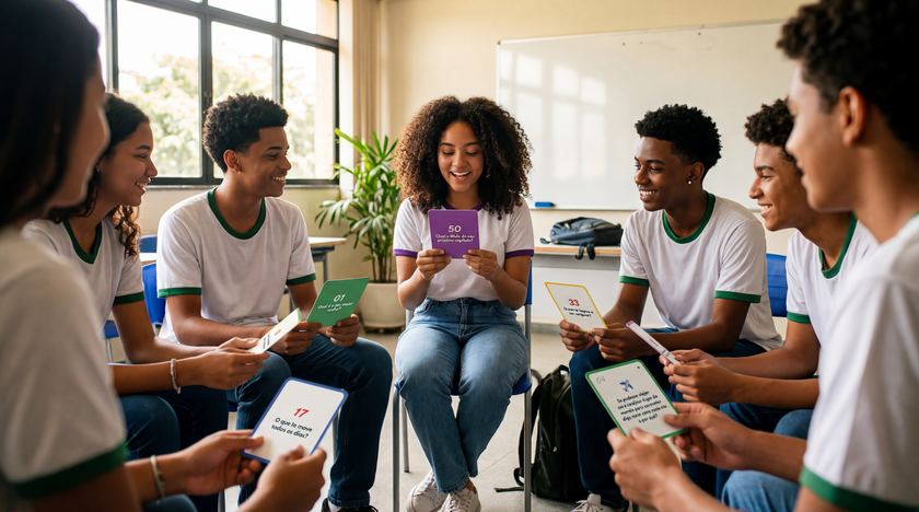 Baralho Despertar — cartas do projeto de vida espalhadas